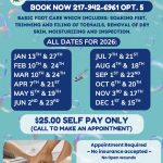 Foot Care Clinic Dates 2026