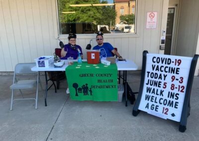 COVID19 vaccine booth